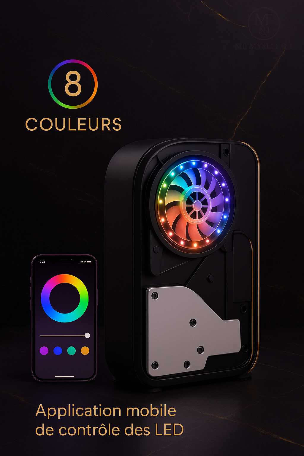 Bande Lumineuse LED RGB pour PS5 Pro/Slim/Fat - 8 Couleurs et 400+ Effets