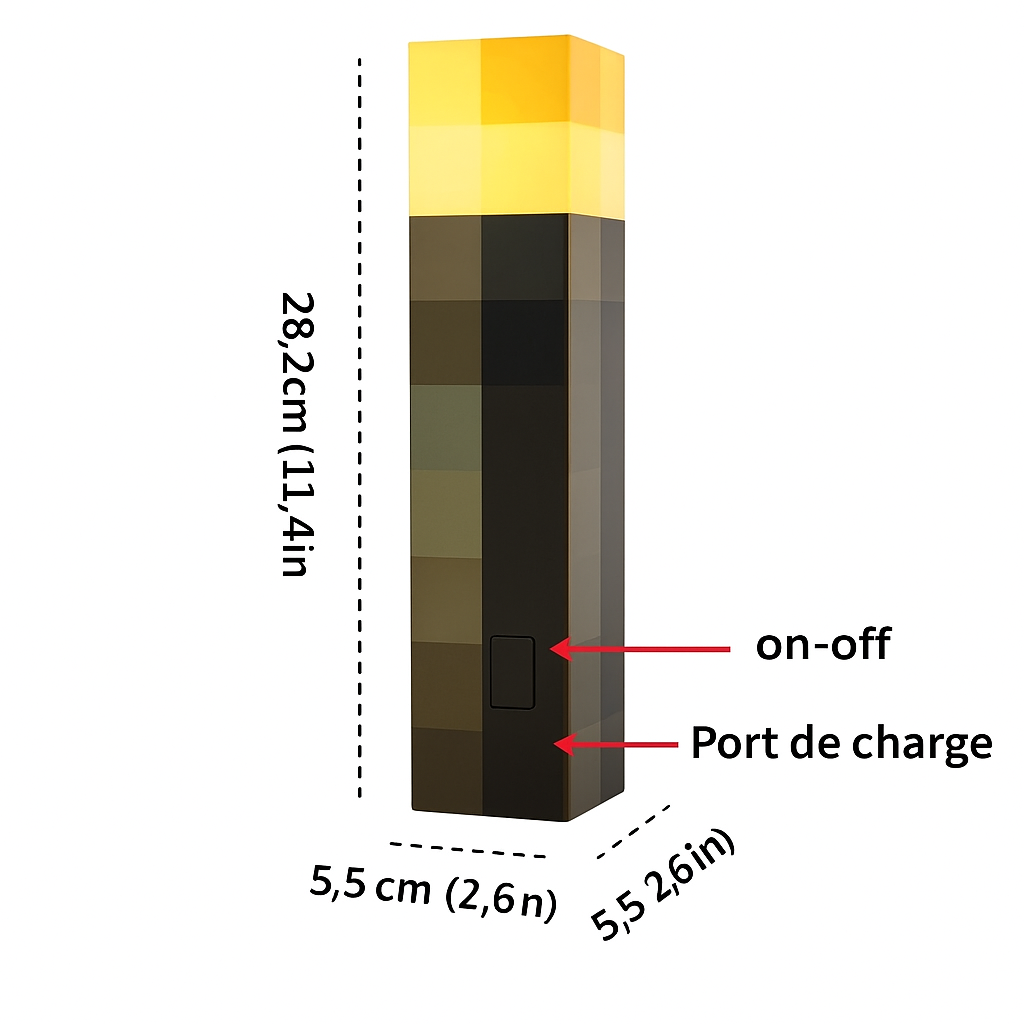 Lampe Torche LED Brownstone USB Rechargeable – Veilleuse Décorative pour Chambre