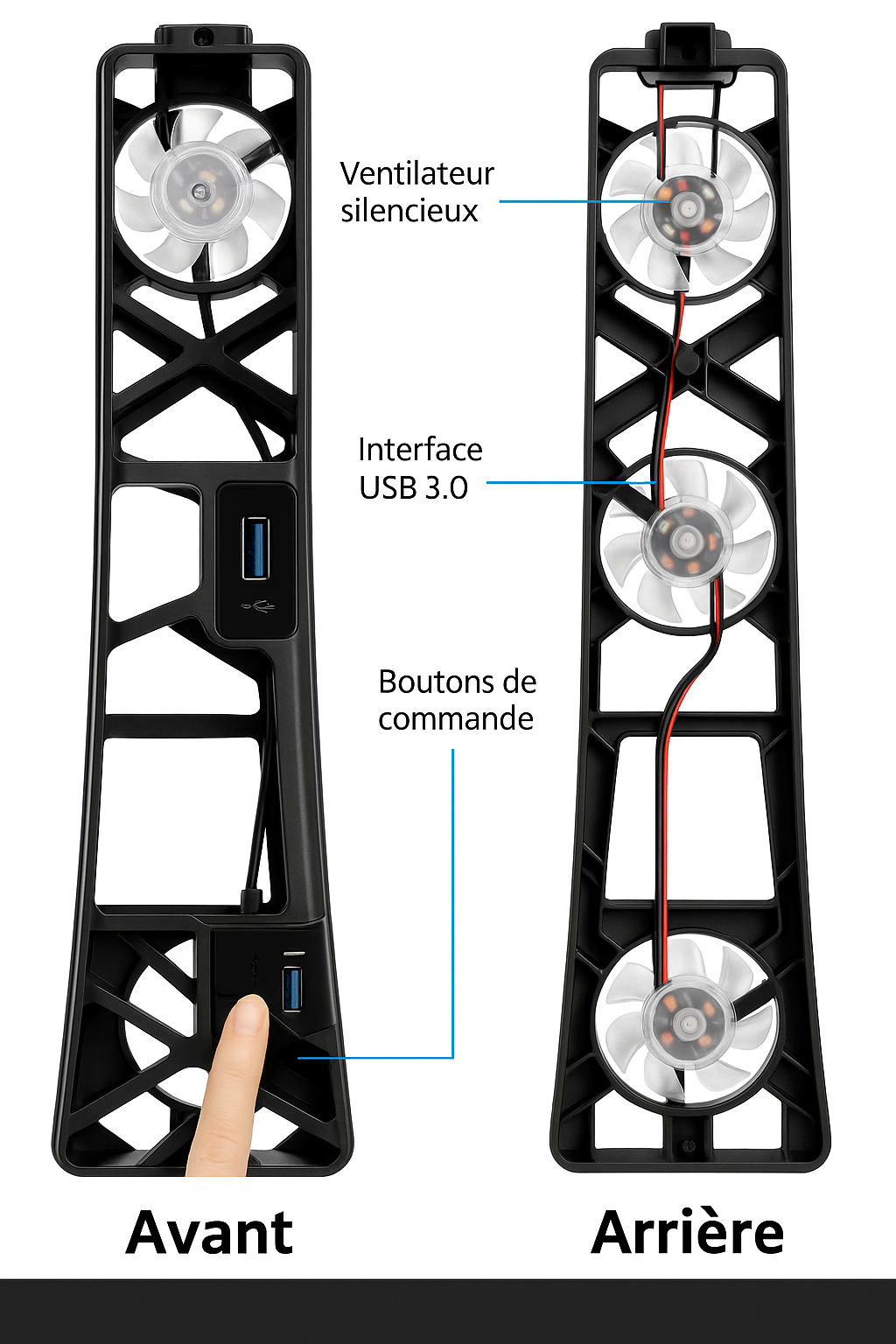 Accessoire Ventilateur de Refroidissement LED pour PS5 Slim – Système de Refroidissement Efficace pour PlayStation 5